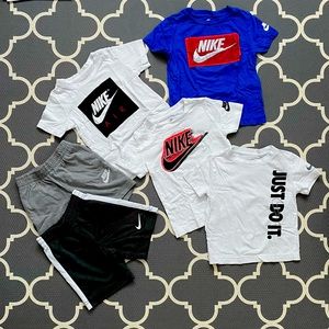 Nike gear all sz 3T - 6 pcs -4 tee shirts and 2 shorts